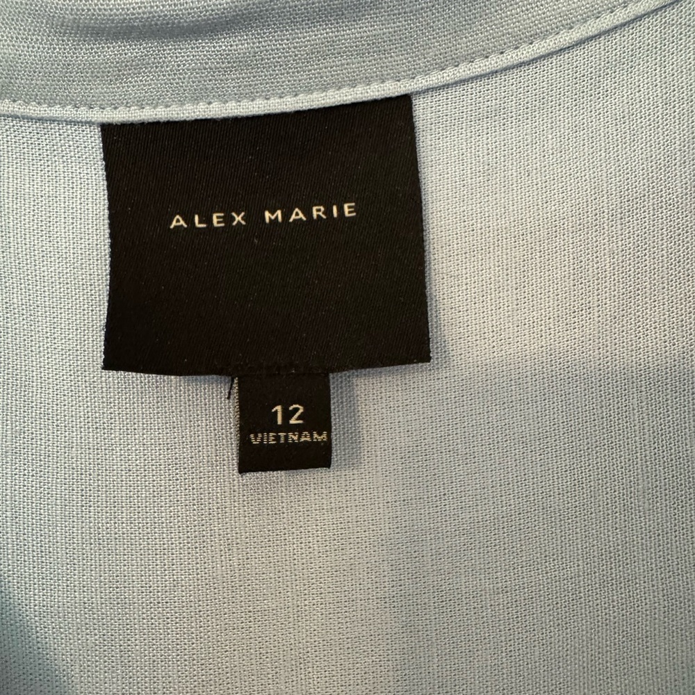 Alex Marie Blue Long Sleeve Dress - Picture 4 of 6